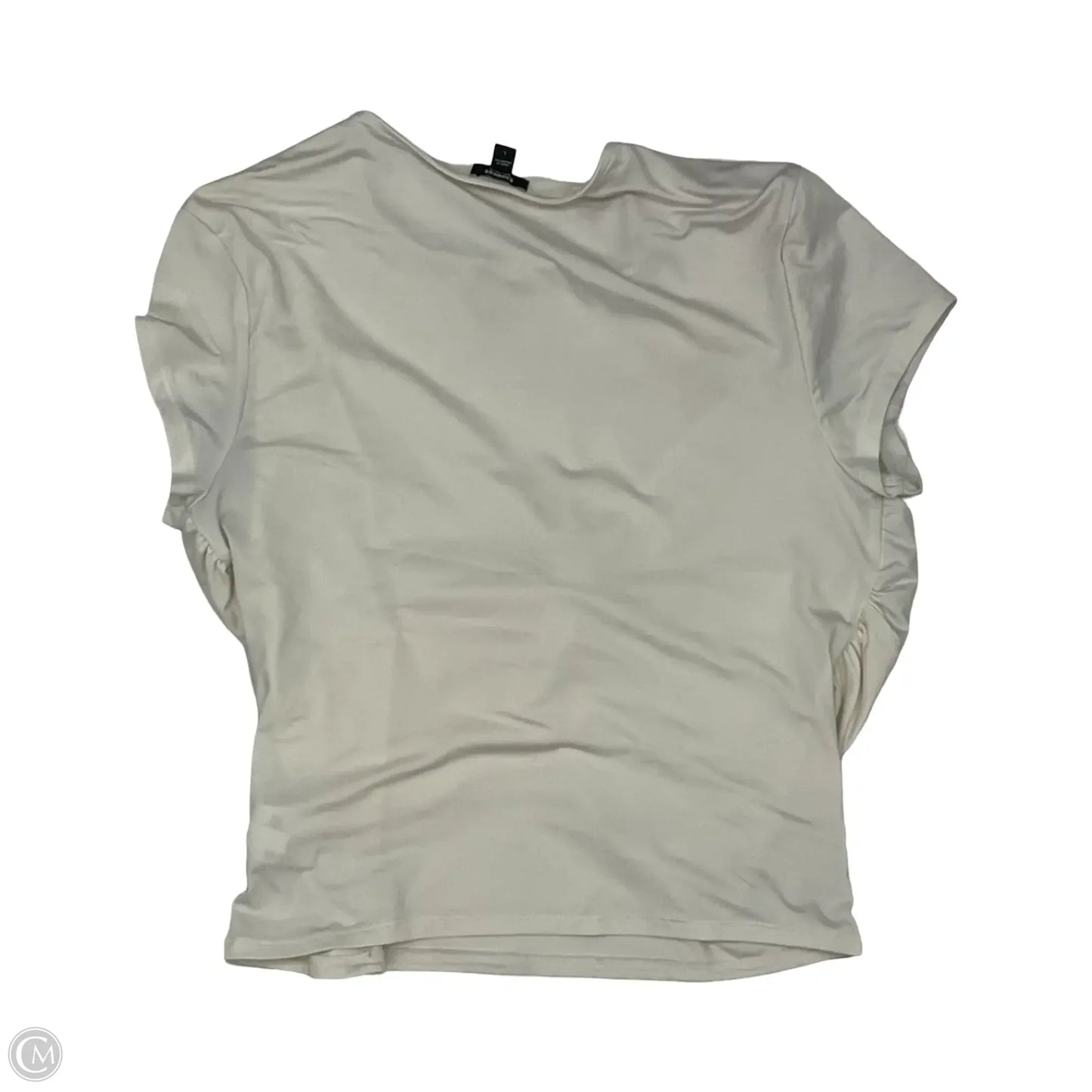 Blouse Short Sleeve By Express In White, Size: L