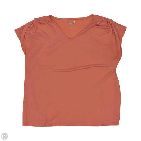 Top Short Sleeve By Maurices In Pink, Size: L