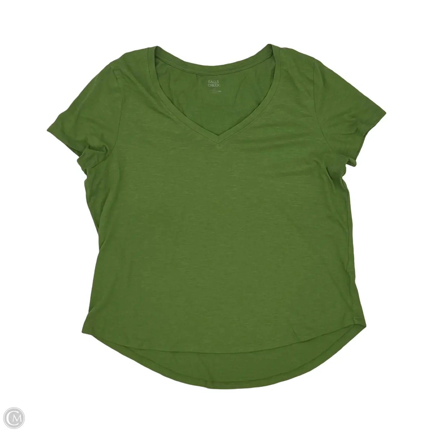Top Short Sleeve Basic By Falls Creek In Green, Size: Xl