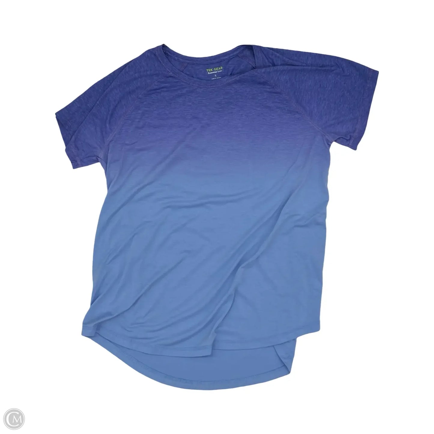 Athletic Top Short Sleeve By Tek Gear In Ombre Print, Size: L