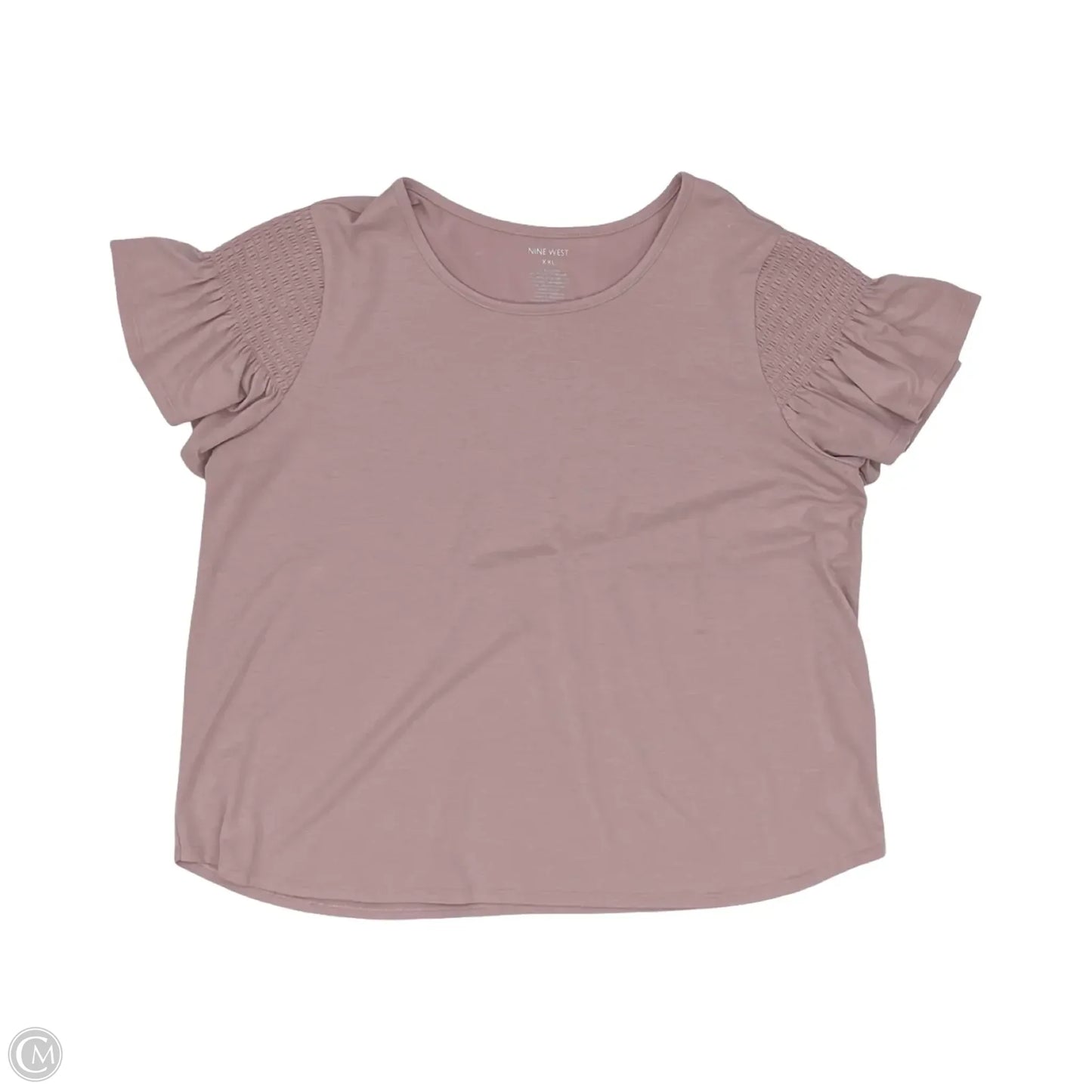 Top Short Sleeve By Nine West In Purple, Size: Xxl