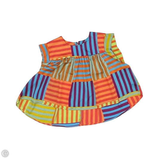 Blouse Short Sleeve By Adrienne In Multi-colored, Size: L