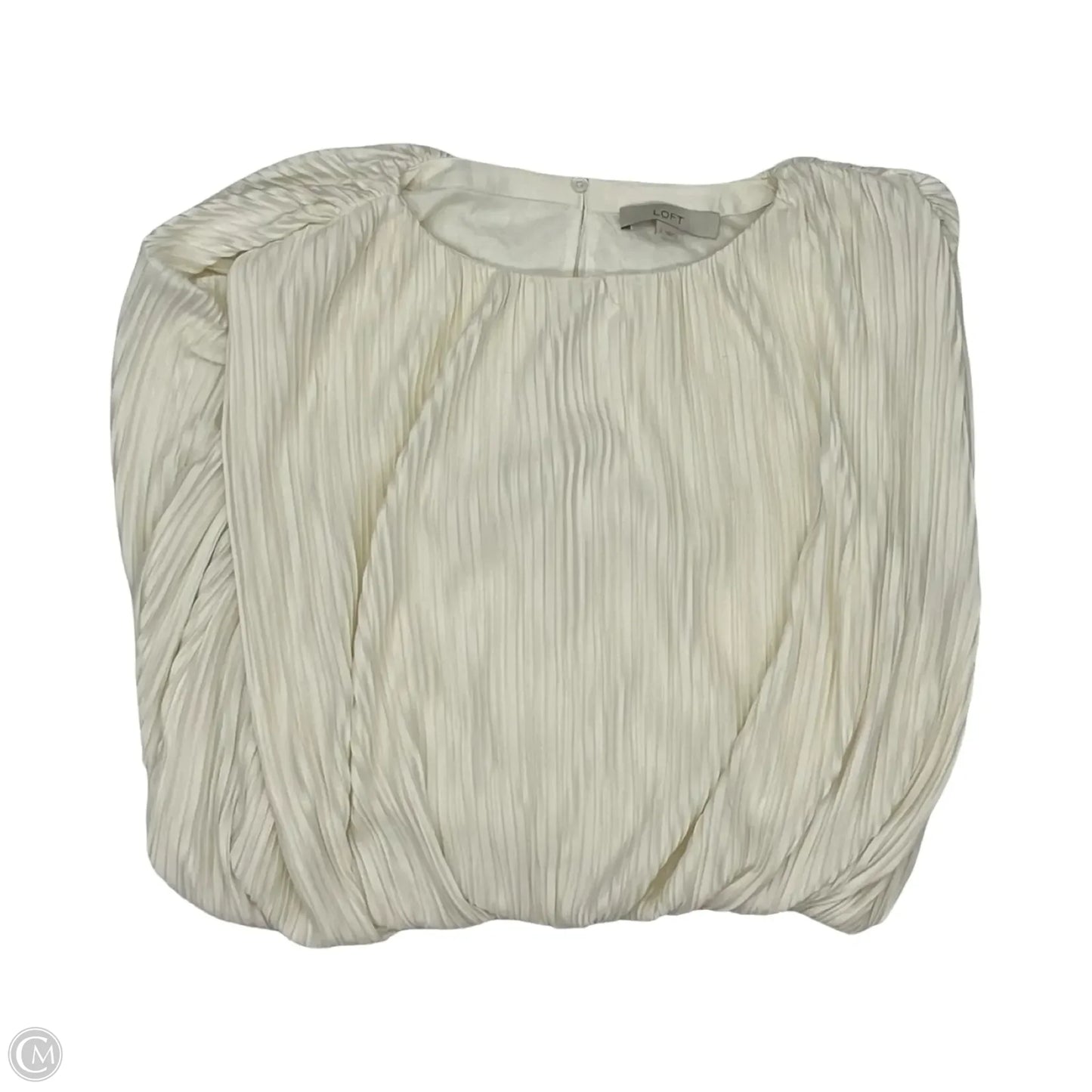 Blouse Sleeveless By Loft In Cream, Size: S