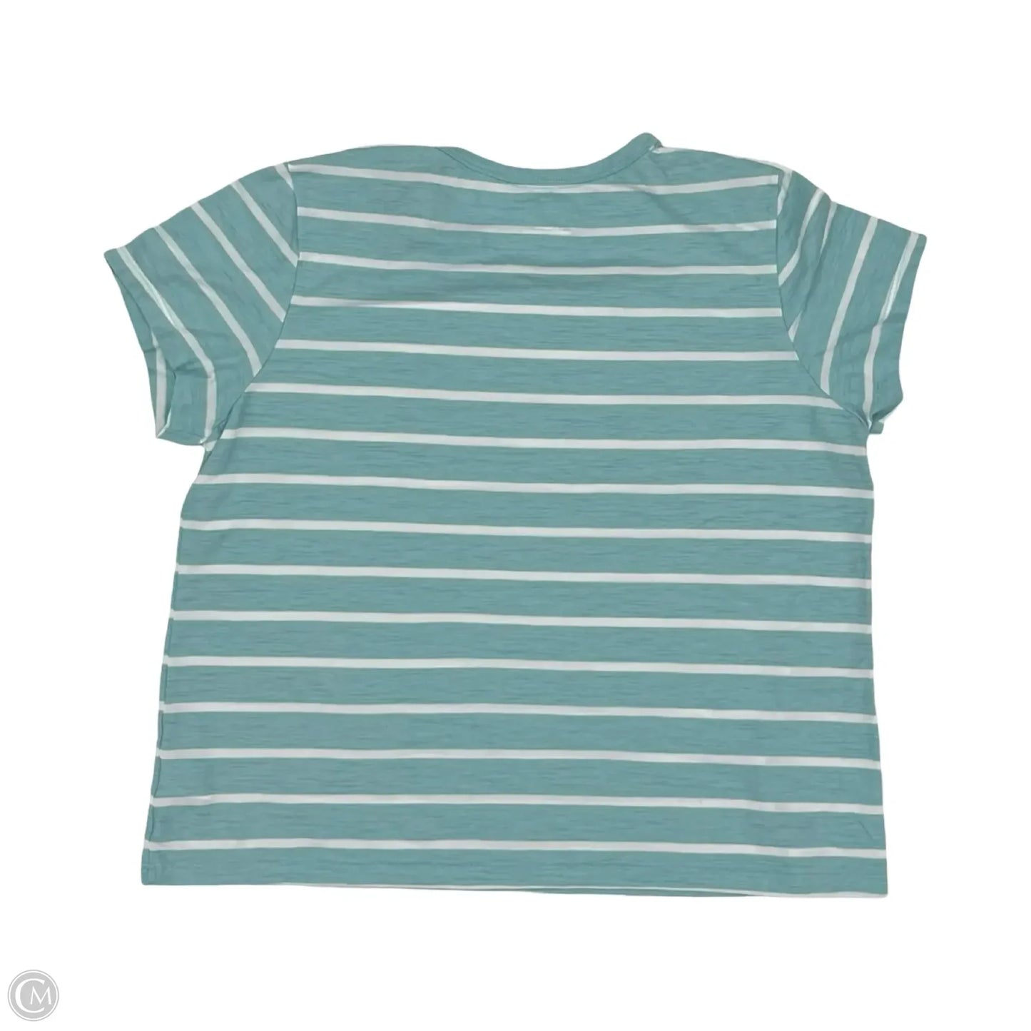 Top Short Sleeve By Time And Tru In Blue & White, Size: Xl