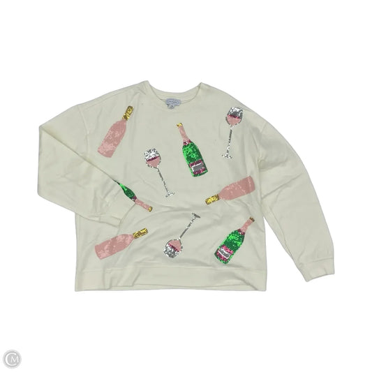 Top Long Sleeve By Mudpie In Cream, Size: S