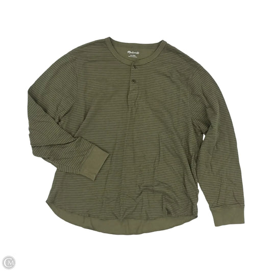 Top Long Sleeve By Madewell In Black & Green, Size: Xxl