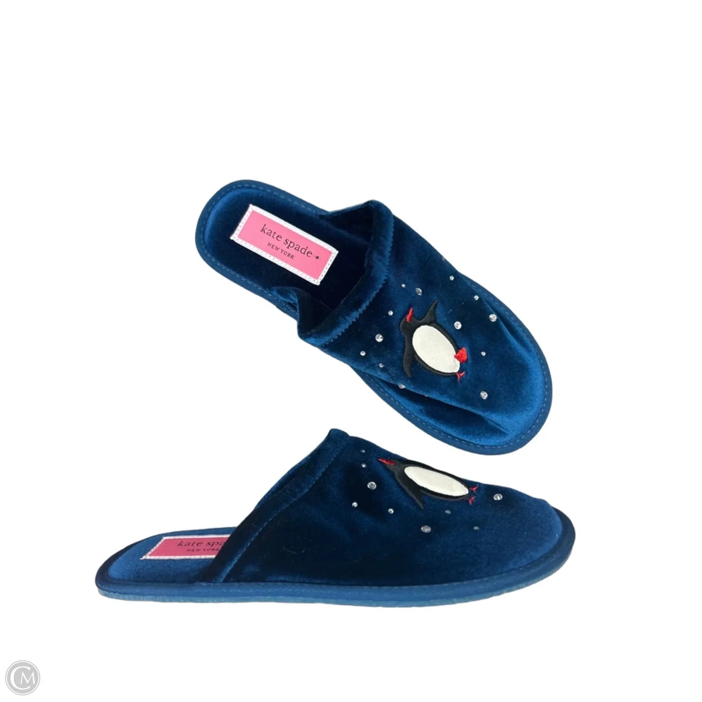 Slippers Designer By Kate Spade In Blue, Size: 8