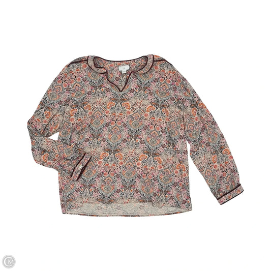 Top Long Sleeve By J. Jill In Multi-colored, Size: L