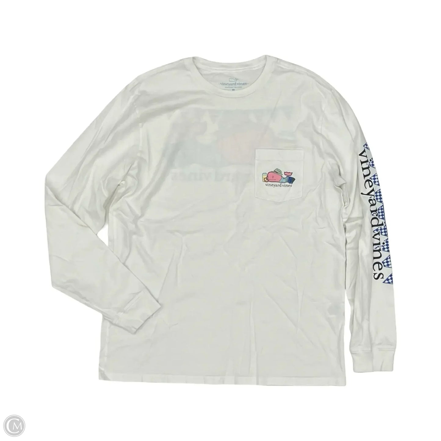 Top Long Sleeve By Vineyard Vines In White, Size: M