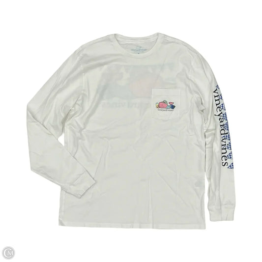 Top Long Sleeve By Vineyard Vines In White, Size: M