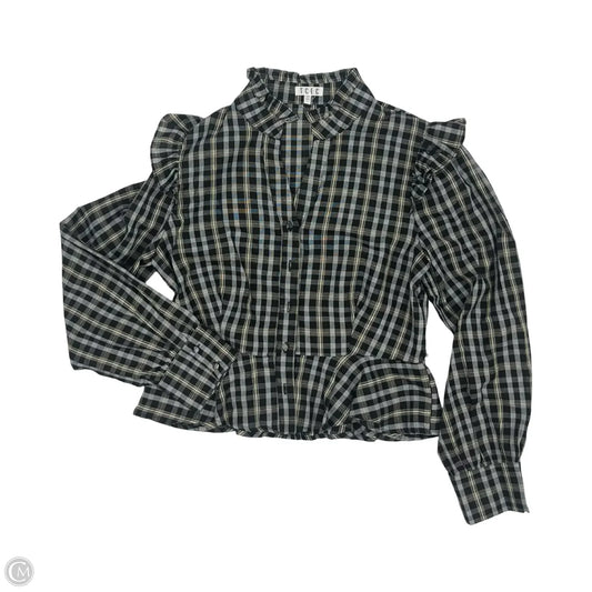 Top Long Sleeve By Tcec In Black, Size: L