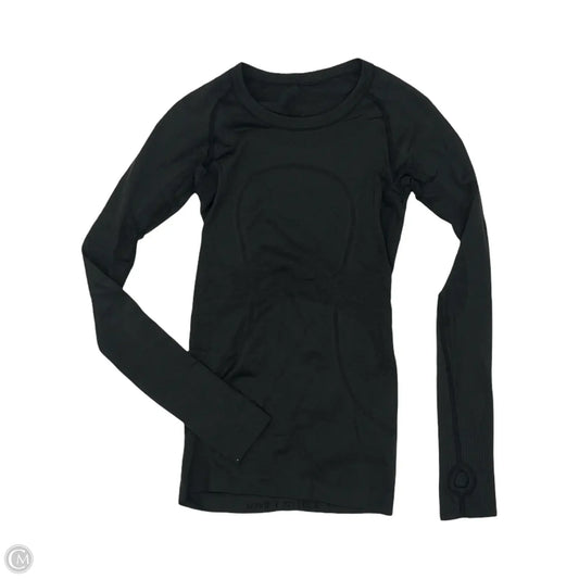 Athletic Top Long Sleeve Crewneck By Lululemon In Black, Size: Xs