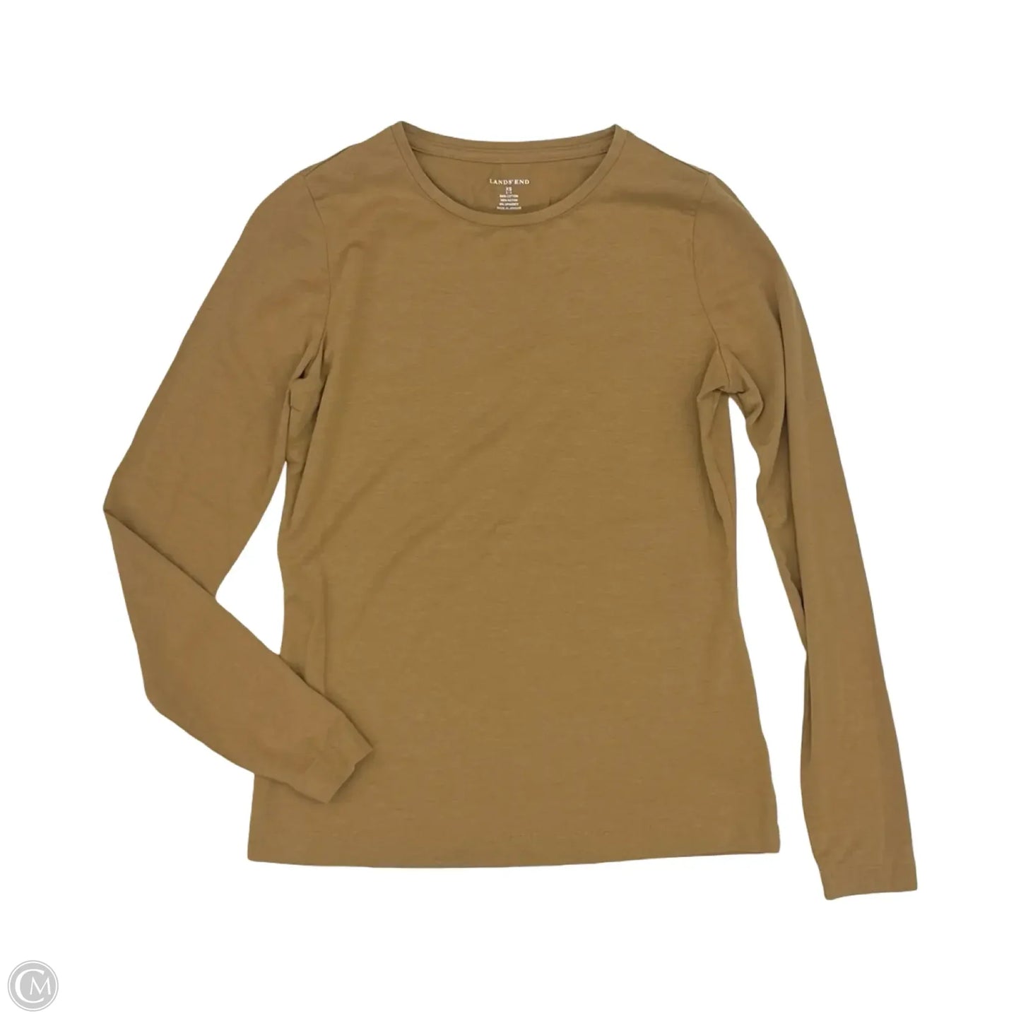 Top Long Sleeve Basic By Lands End In Brown, Size: Xs