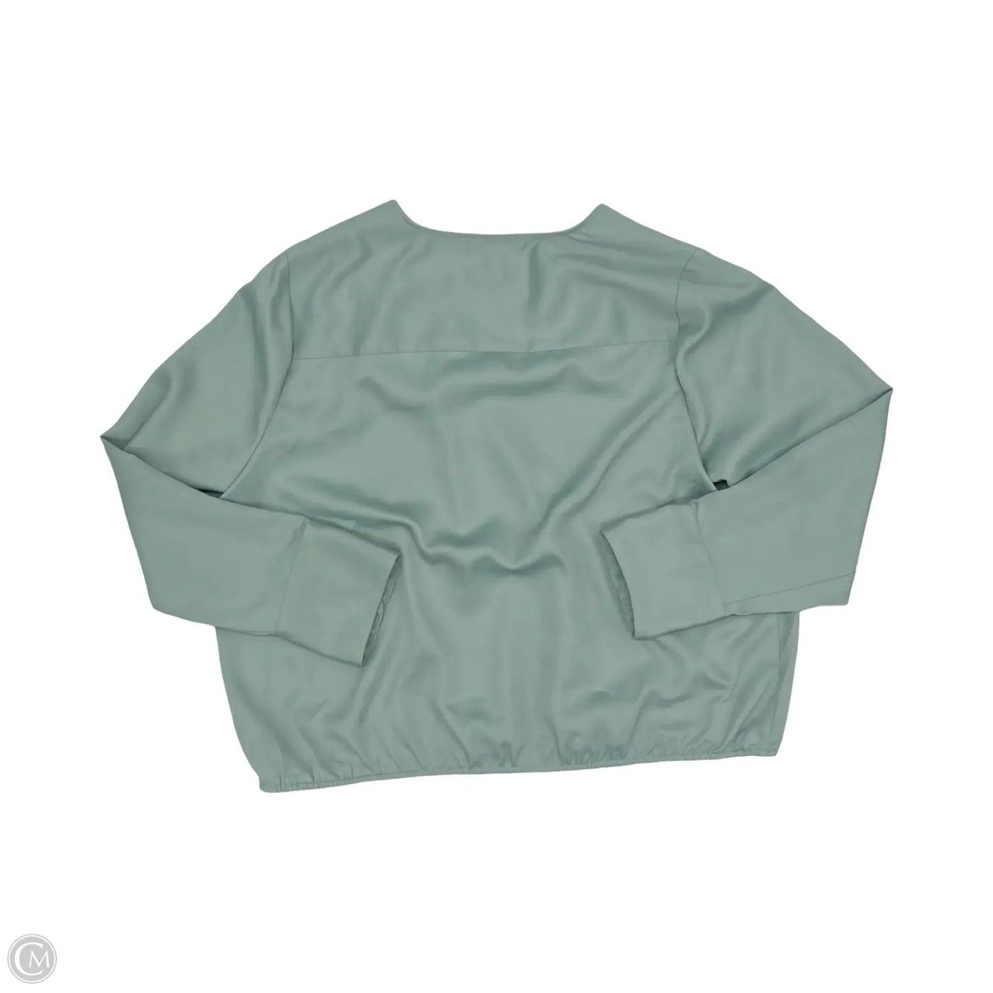 Blouse Long Sleeve By A New Day In Green, Size: Xxl