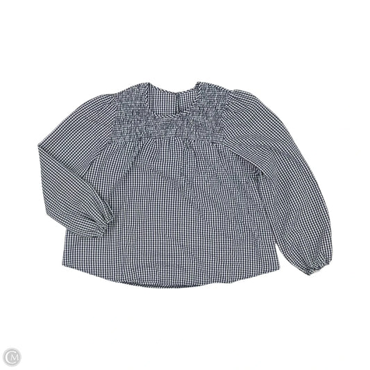 Top Long Sleeve By Shein In Blue & White, Size: 1x