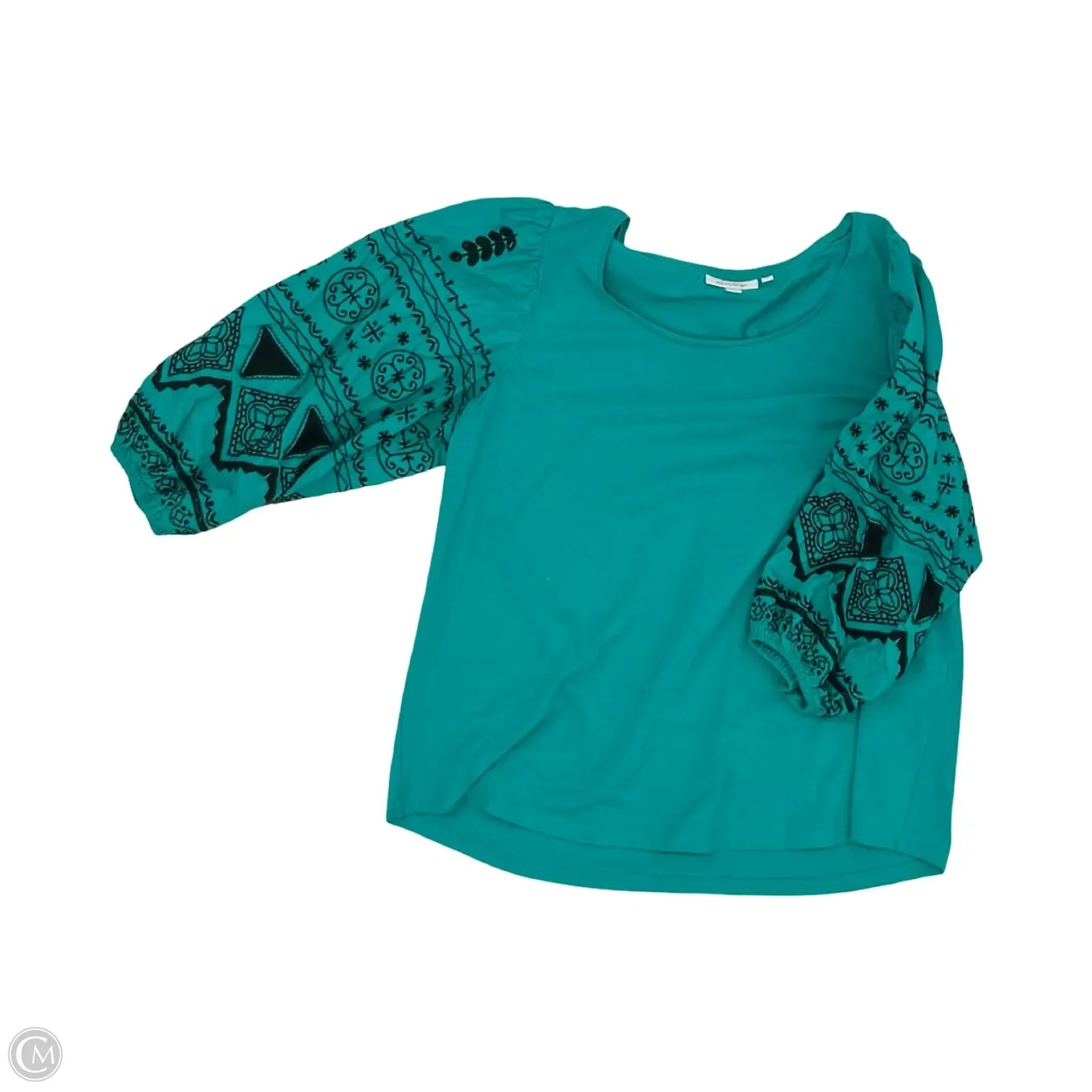Top Long Sleeve By Chicos In Teal, Size: L