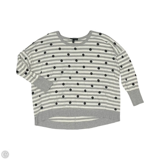 Top Long Sleeve By Lane Bryant In Grey & White, Size: 3x
