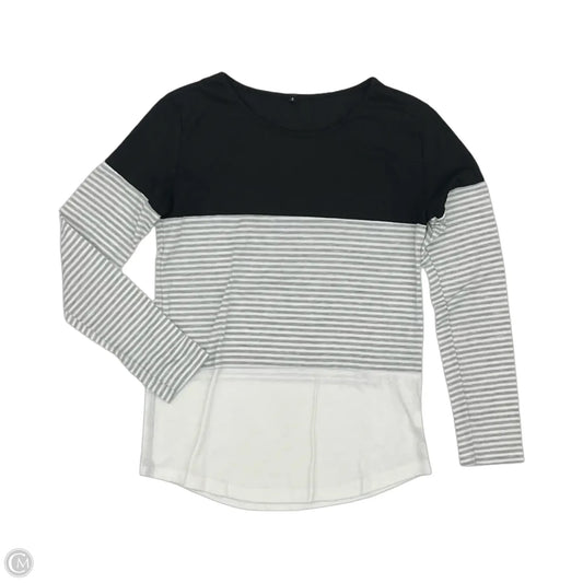 Top Long Sleeve By Cme In Black & White, Size: S