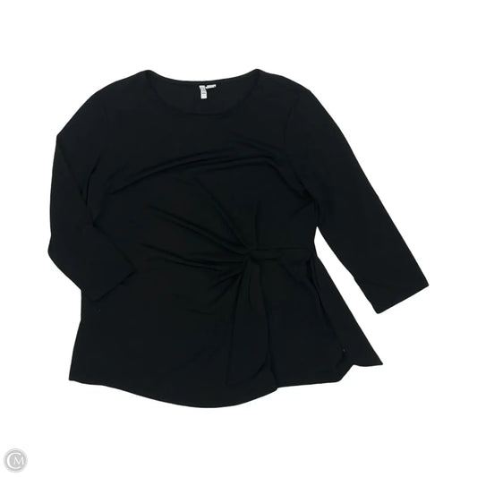 Blouse Long Sleeve By Elle In Black, Size: L