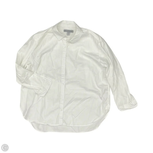 Top Long Sleeve Basic By Gloria Vanderbilt In White, Size: 1x