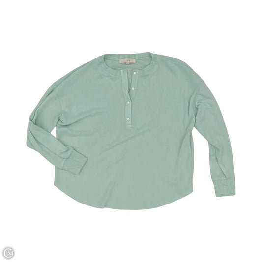 Top Long Sleeve By Loft In Green, Size: M