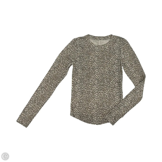 Top Long Sleeve By American Eagle In Leopard Print, Size: S