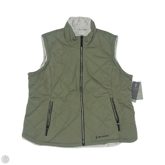 Vest Puffer & Quilted By Free Country In Green, Size: Xxl