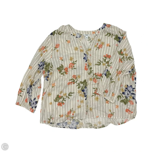 Blouse Long Sleeve By Sonoma In Cream, Size: Xl