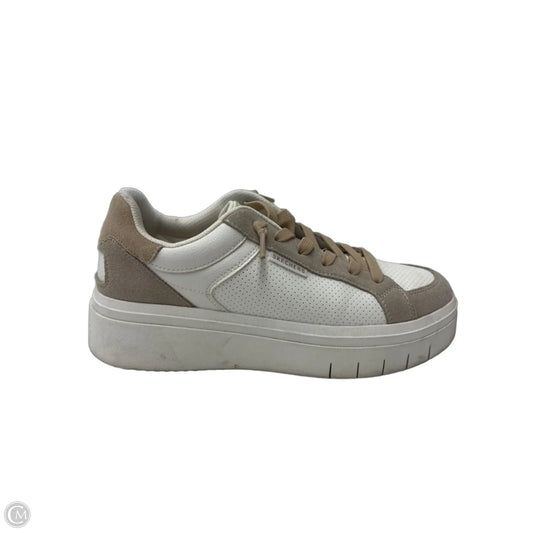 Shoes Sneakers By Skechers In Tan & White, Size: 7.5