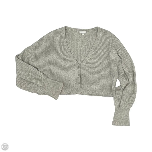 Sweater Cardigan By Top Shop In Grey, Size: L