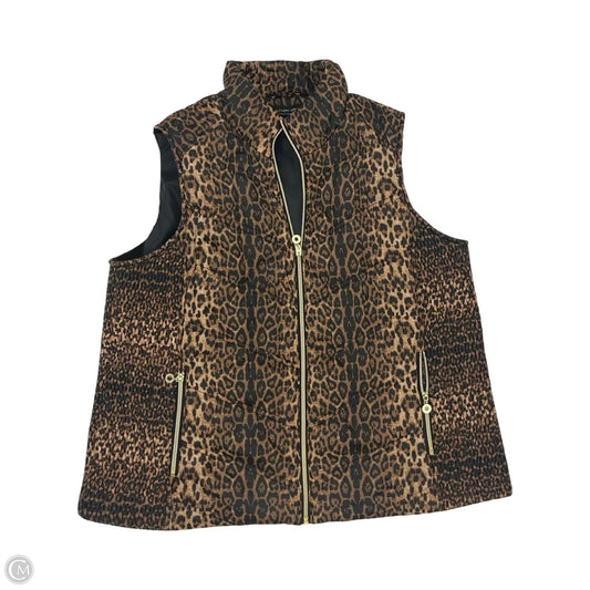 Vest Puffer & Quilted By Marc New York In Animal Print, Size: 2x
