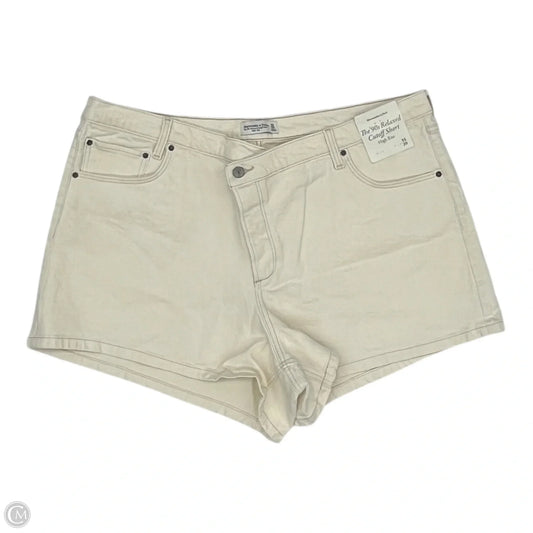 Shorts By Abercrombie And Fitch In Cream Denim, Size: 20