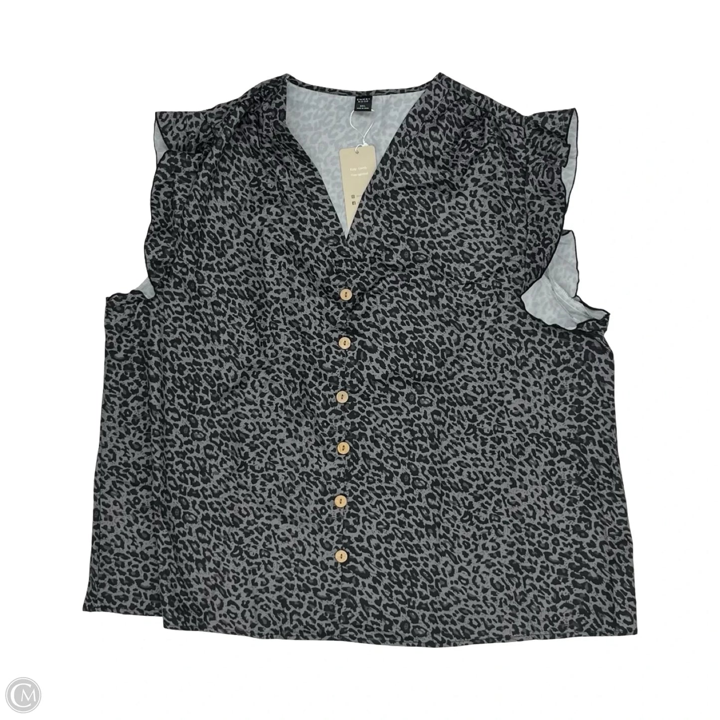 Blouse Short Sleeve By Emery Rose In Animal Print, Size: 3x