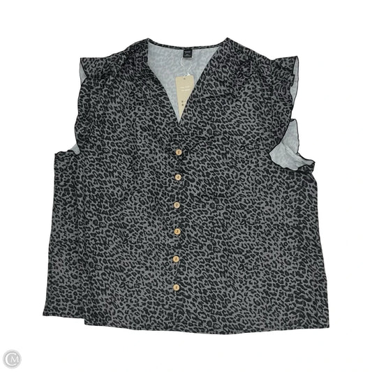 Blouse Short Sleeve By Emery Rose In Animal Print, Size: 3x