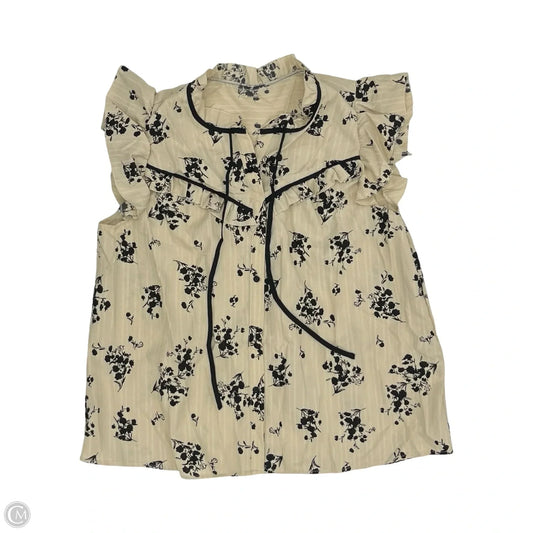 Blouse Short Sleeve By Shein In Black & Tan, Size: 3x