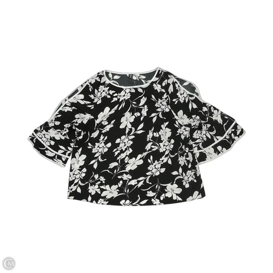 Blouse 3/4 Sleeve By Shein In Black & White, Size: 4x