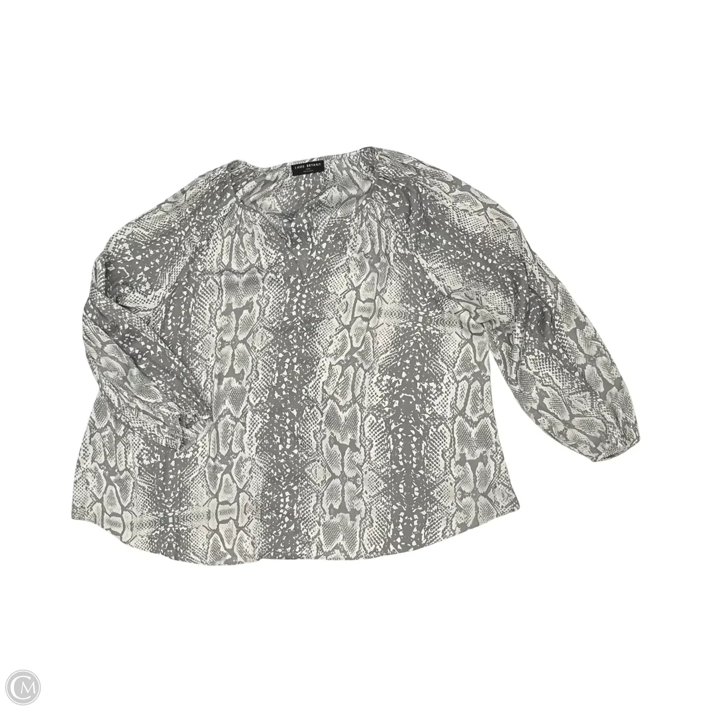 Blouse Long Sleeve By Lane Bryant In Snakeskin Print, Size: 3x
