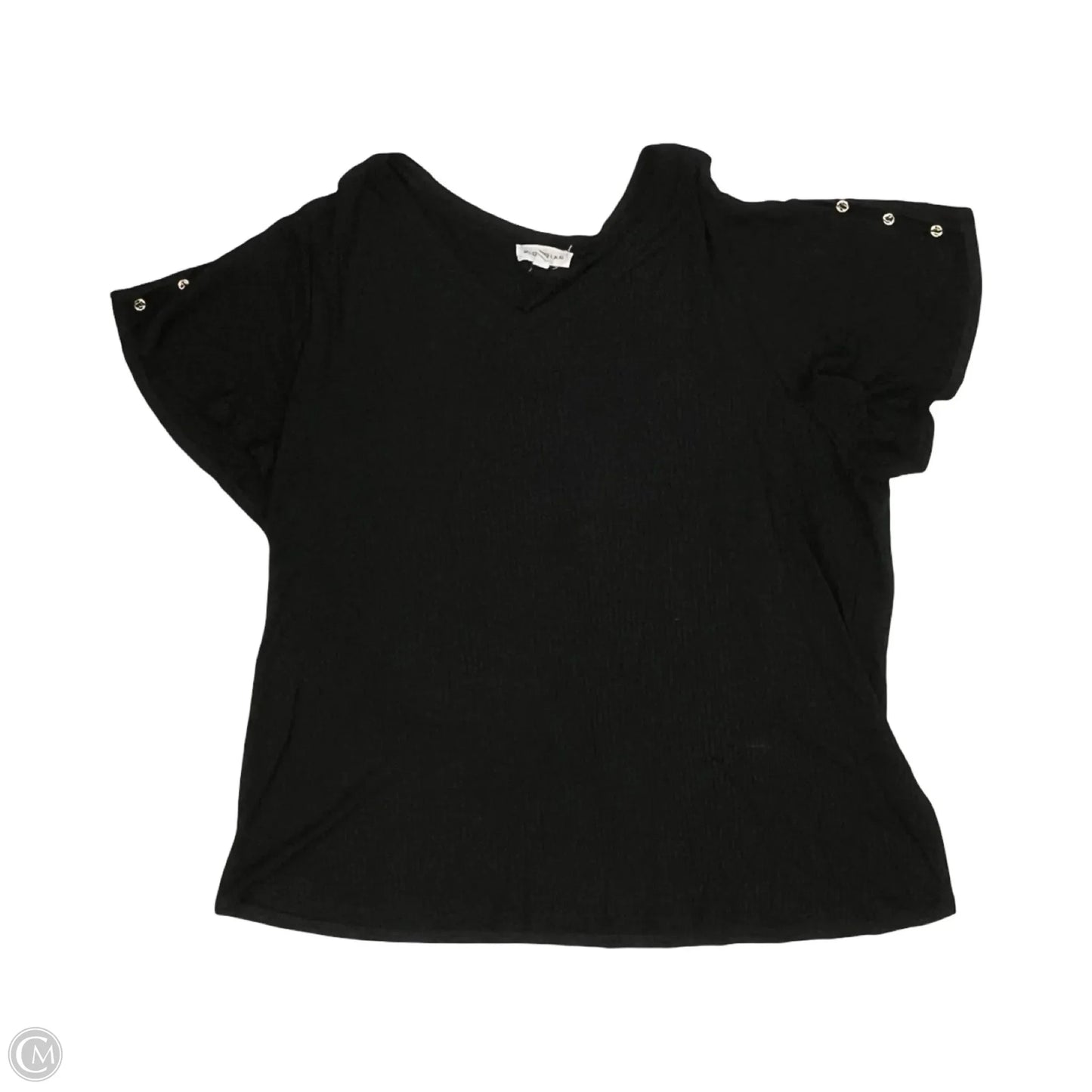 Top Short Sleeve By Clothes Mentor In Black, Size: 3x