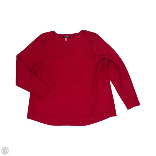 Sweater By Cable And Gauge In Red, Size: 3x