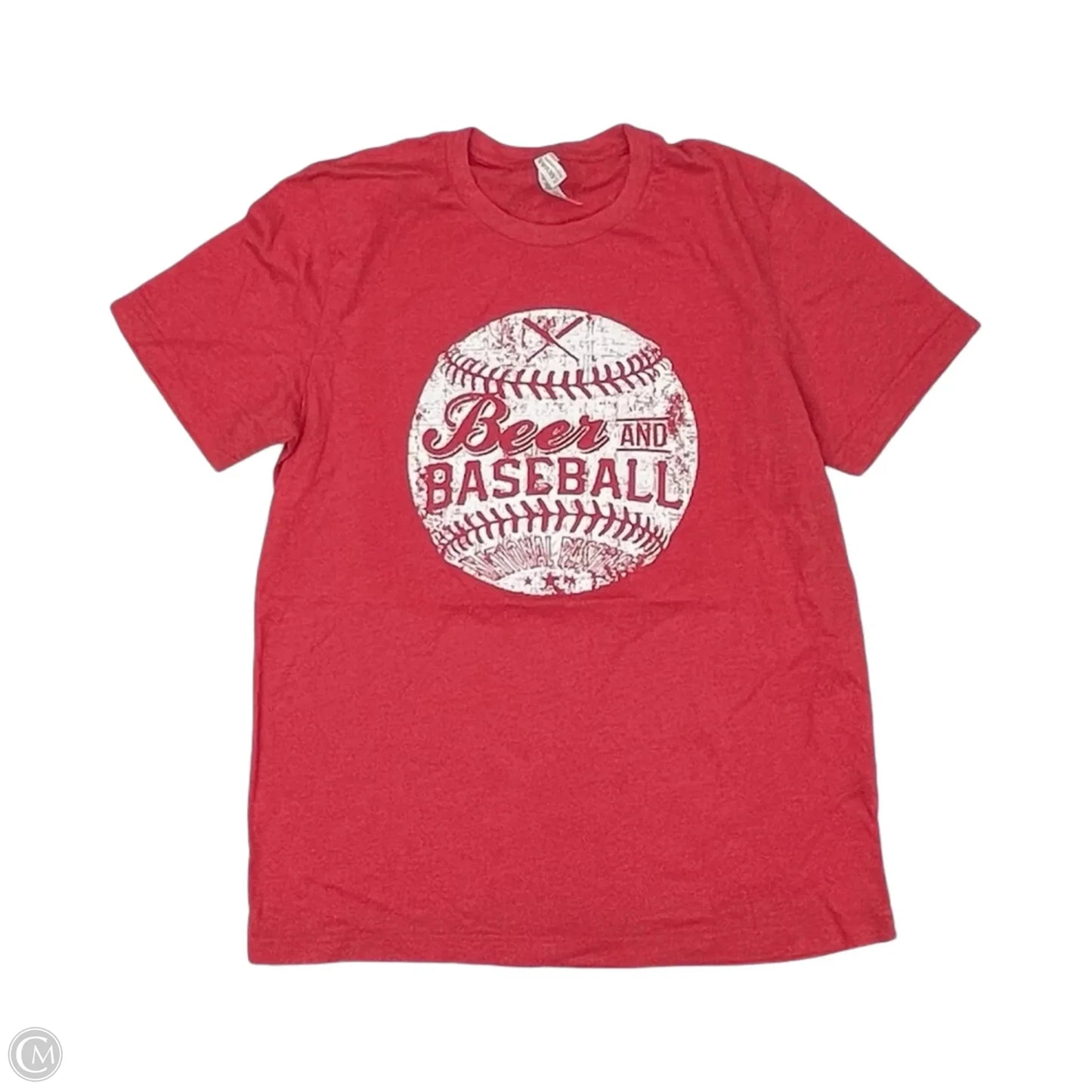 Top Short Sleeve By Bella + Canvas In Red, Size: L