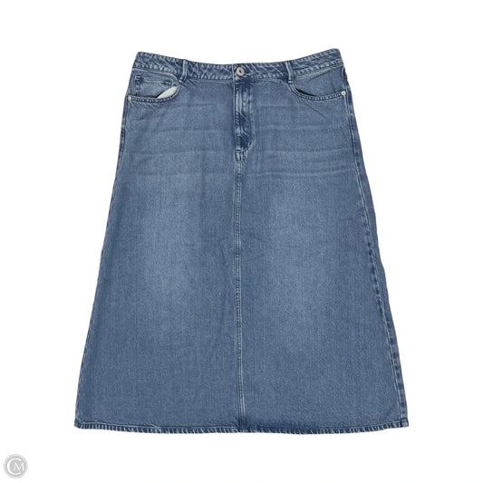 Skirt Midi By J. Jill In Blue Denim, Size: 14