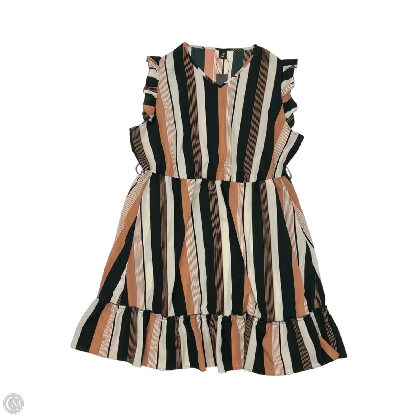 Dress Party Midi By Cme In Striped Pattern, Size: 3x