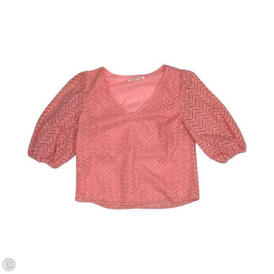 Blouse Short Sleeve By Amanda Uprichard In Peach, Size: M