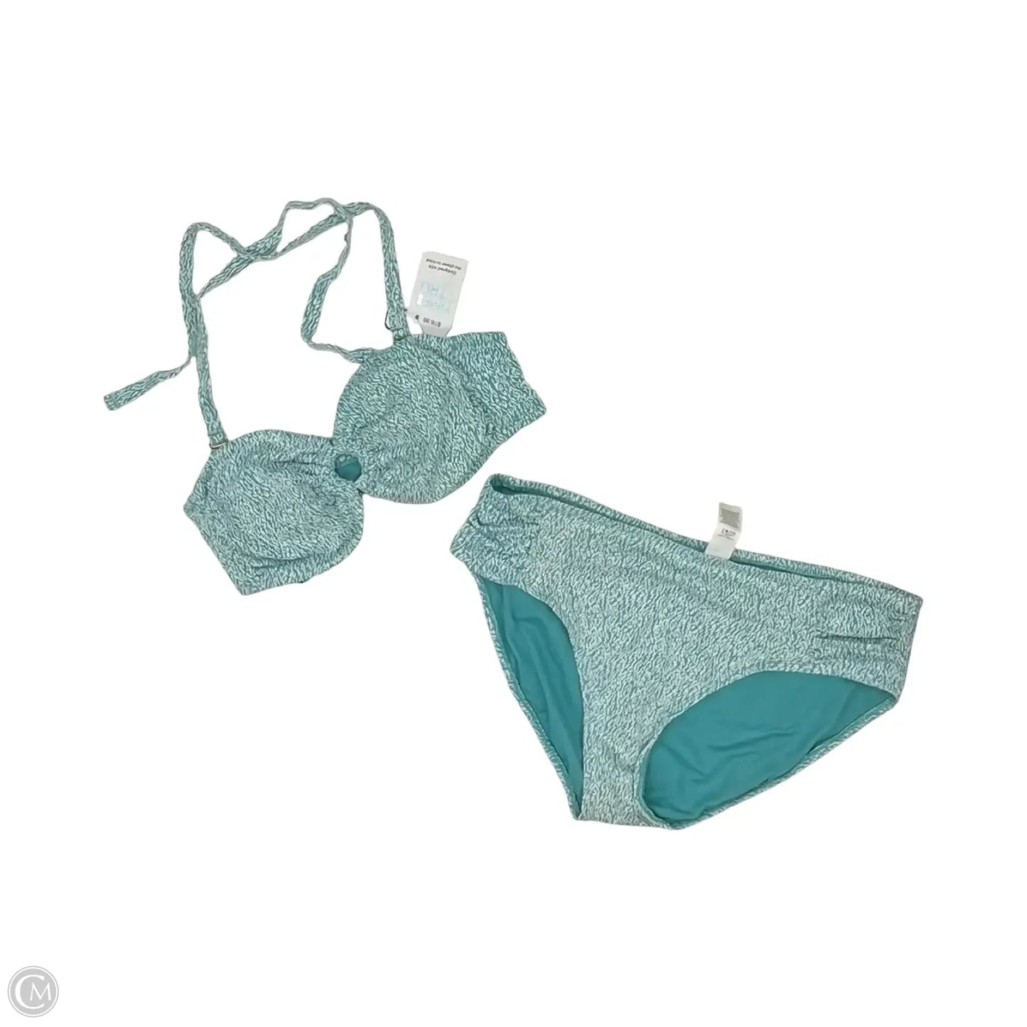Swimsuit 2pc By Time And Tru In Aqua, Size: 1x