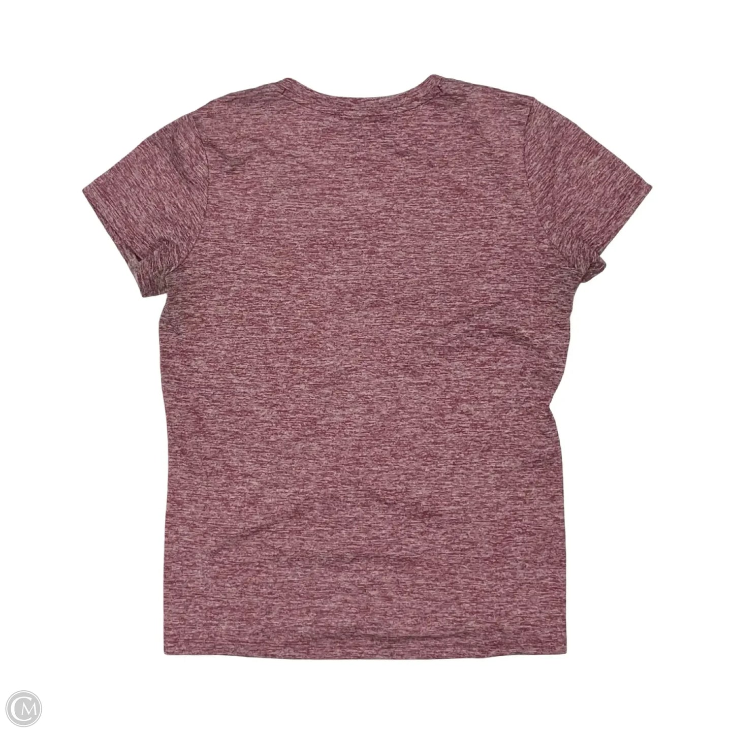 Athletic Top Short Sleeve By Under Armour In Maroon, Size: M