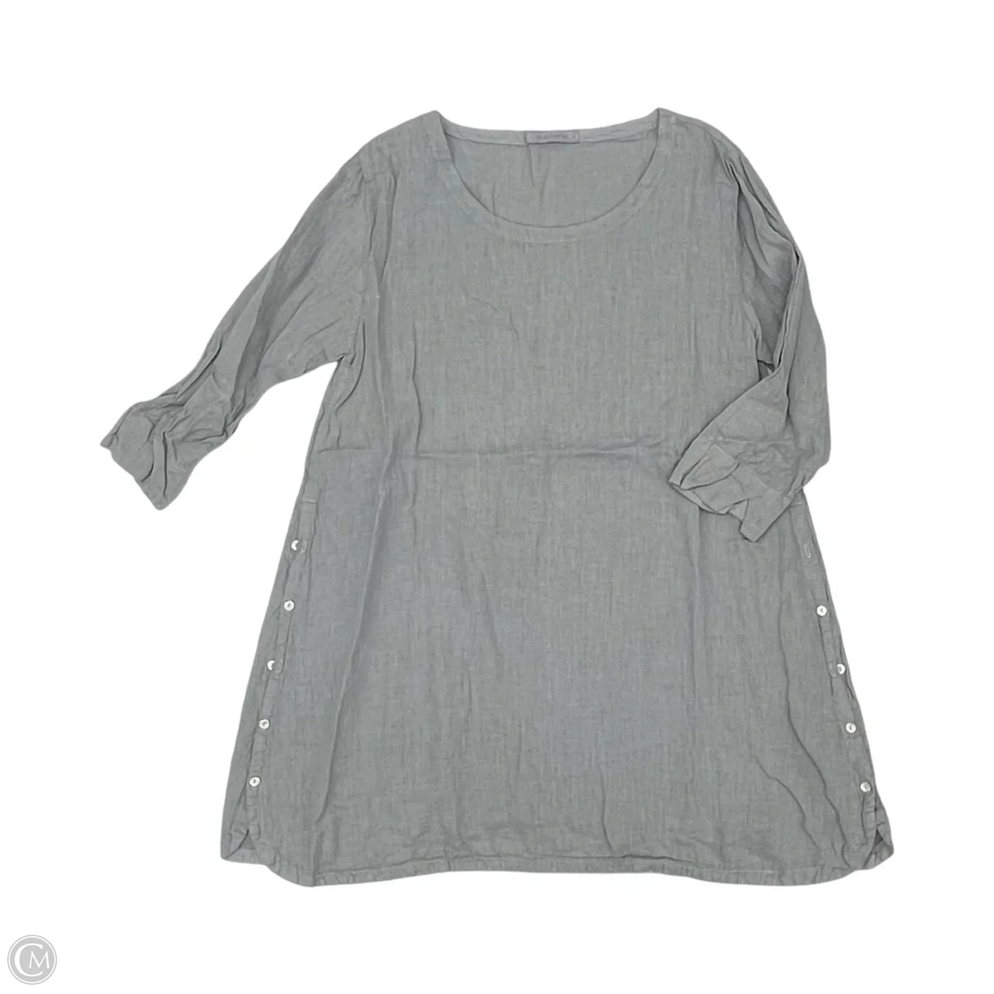 Tunic 3/4 Sleeve By Cut Loose In Grey, Size: L