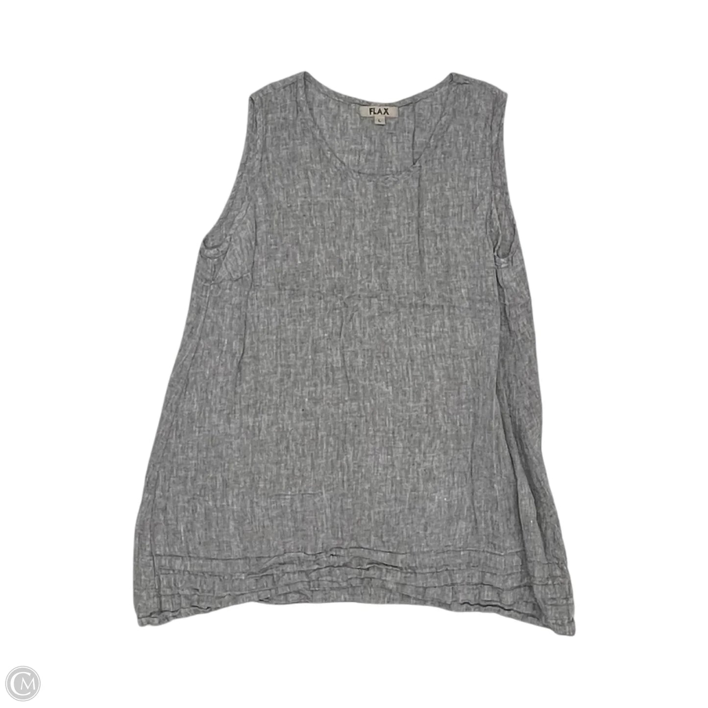 Blouse Sleeveless By Flax In Grey, Size: L