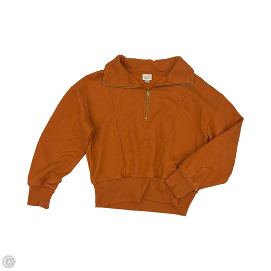 Sweatshirt Collar By A New Day In Orange, Size: S