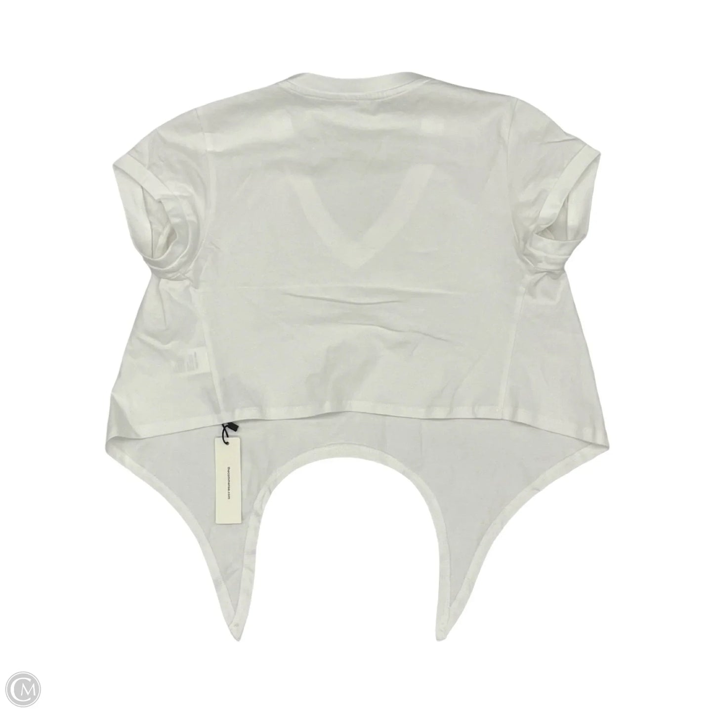 Top Short Sleeve By Commense In White, Size: M