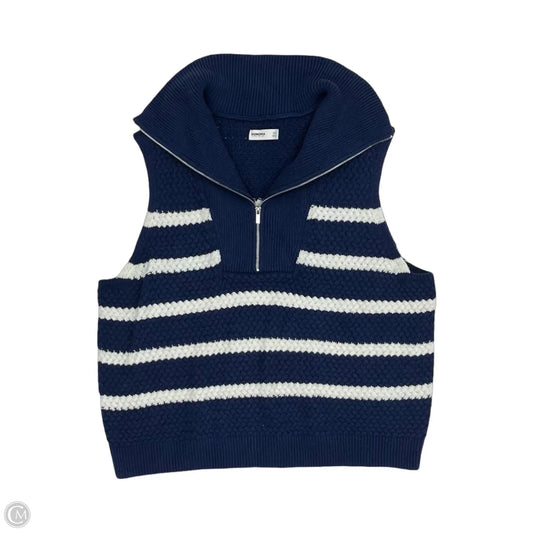 Vest Sweater By Sonoma In Blue & White, Size: Xxl